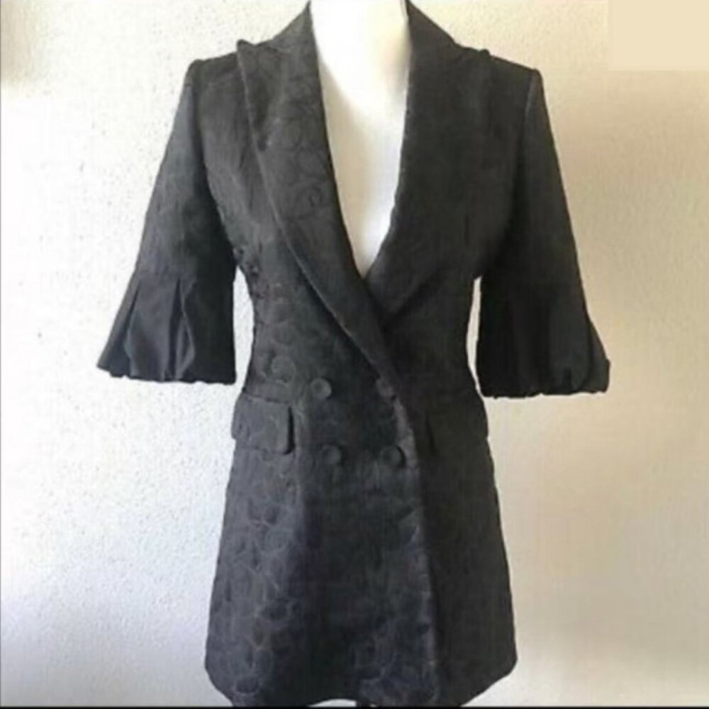 BCBG MaxAzria Black Jacquard Blazer Dress | Size XS